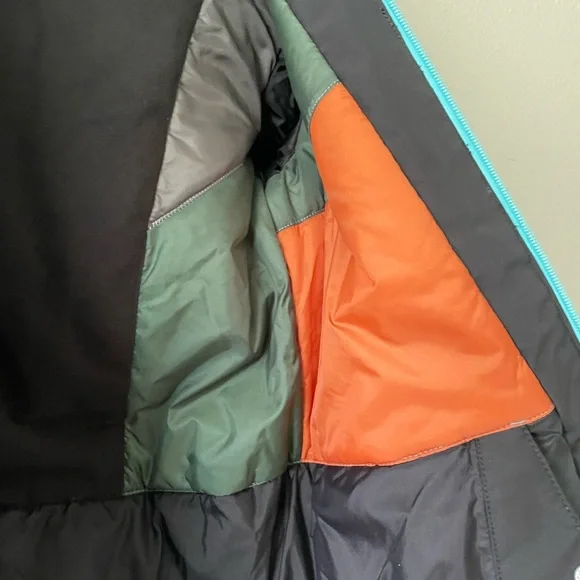 Ski snowboard Kids Black and Teal Jacket